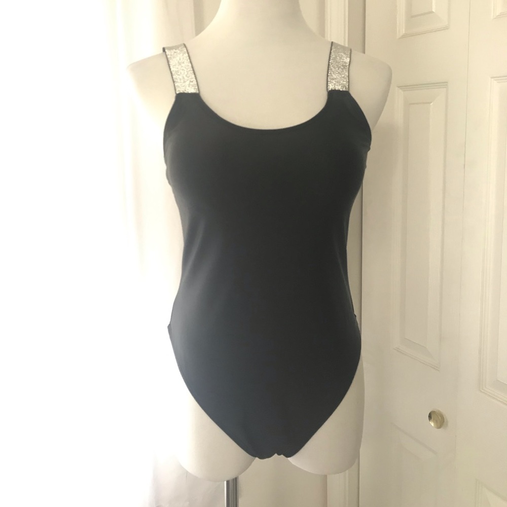 NWOT METALLIC STRAPS BRAZILIAN ONE PIECE SWIMSUIT